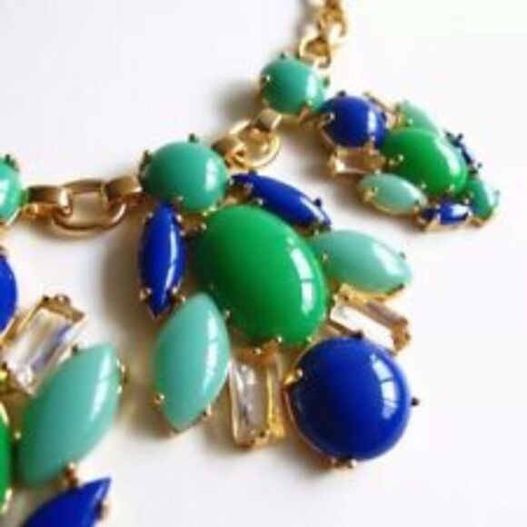 stella & dot ~ juniper statement necklace ~ blue green - Picture 11 of 11